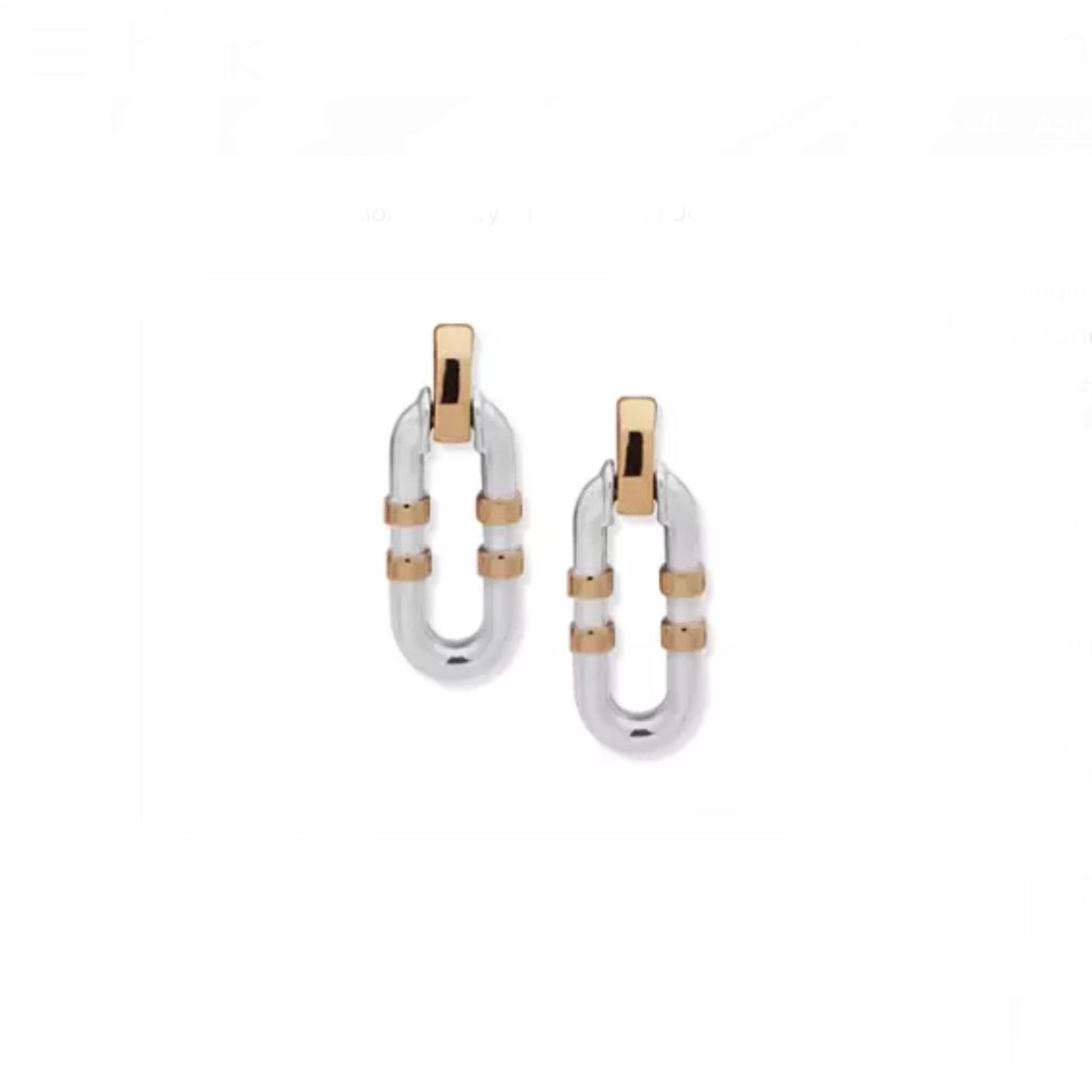 Lauren Ralph Lauren 2-Tone Link Drop Earrings 26$
